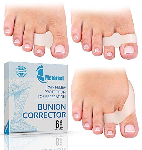 Product Cover Metarsal Bunion Corrector Support Kit, Soft Gel Toe Separators & Bunion Cushions, Protector Shield & Pads Orthopedic Bunion Splint, Fast Relief Toe Drift Comfort Treatment One Size Fits Most Pack of 6