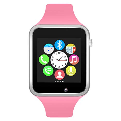 Product Cover Bluetooth Smart Watch GSM Phone Watch with Camera for Android Smartphones (Silver + Pink)