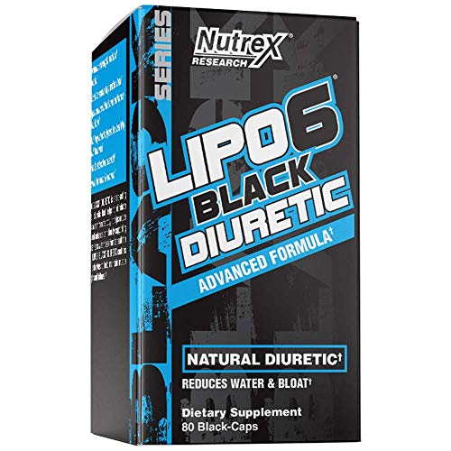 Product Cover Nutrex Research Lipo-6 Diuretic | Advanced Natural Diuretic | Reduce Water Weight and Bloating | Uva-Ursi, Dandelion Root, Oxystelma Ecsculentum, Horsetail Extract | 80 Count