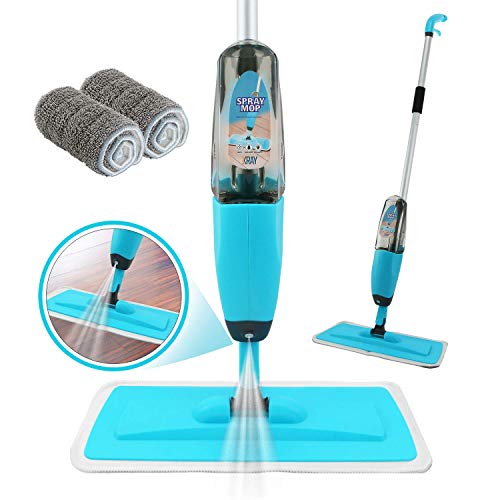 Product Cover Spray Mop Strongest Heaviest Duty Mop - Best Floor Mop Easy To Use - 360 Spin Non Scratch Microfiber Mop With Integrated Sprayer - Includes Refillable 700ml Bottle & 2 Reusable Microfiber Pads by Kray