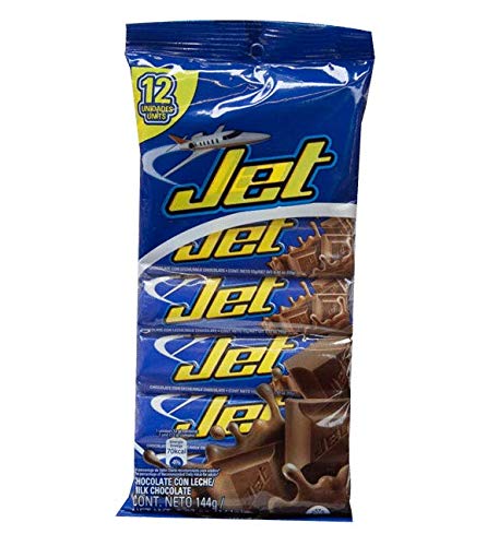 Product Cover JET Milk Chocolate 12 Units. 144 grs. / 4.2 oz.