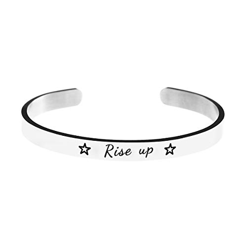Product Cover Jvvsci Rise up Cuff Bracelet, Hamilton Musical Inspired Star Gift, Inspiration Motivation Jewelry,Theater Gift