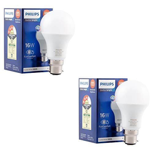 Product Cover Philips Stellar Bright 16 Watt LED Bulb, Base B22 (Cool Day Light, Pack of 2)