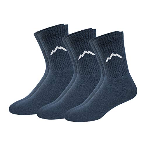 Product Cover Ranger Sport Men's Heavy Duty Cotton Crew Athletic Socks, Pack of 3 (Denim Blue)