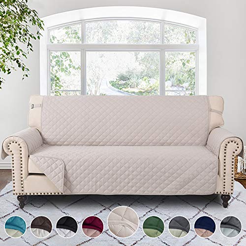 Product Cover RHF Reversible Sofa Cover, Couch Covers for 3 Cushion Couch, Couch Covers for Sofa, Couch Cover, Sofa Covers for Living Room,Couch Covers for Dogs, Sofa Slipcover(Sofa:Light Taupe/Light Taupe)
