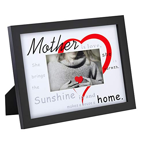 Product Cover RPJC 8x10 inch Picture Frame Made of Solid Wood and High Definition Glass for Table Display and Wall Mounting Photo Frame Black