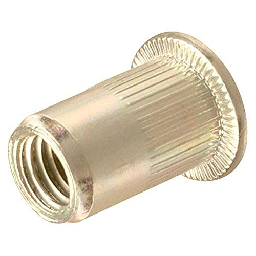 Product Cover SNUG Fasteners (SNG197) 100 Qty M6 Rivet Nuts - Zinc Plated Carbon Steel Flat Head Threaded Metric Inserts