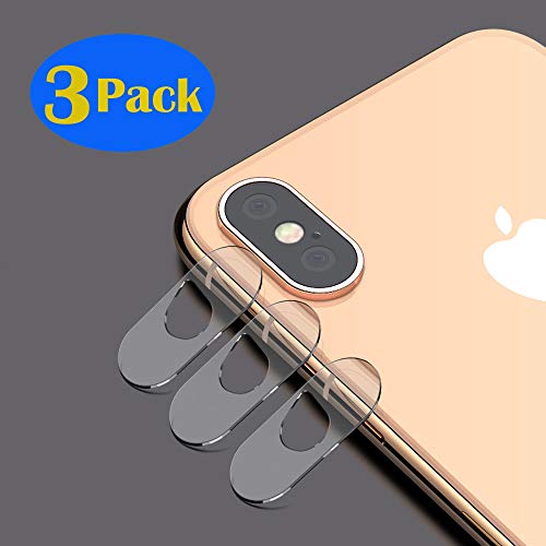 Product Cover LINKES iPhone Xs MAX Camera Lens Protector [3 Pack] XS Camera Protector Upgrade Flexible Glass Film，not Easy to Break (3 Pack), X/XS/XS MAX