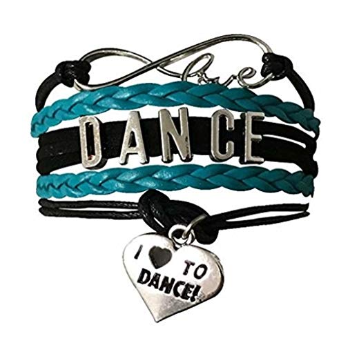 Product Cover Infinity Collection Dance Bracelet- Dance Jewelry - Blue Love Dance Charm Bracelet- Gift for Dance Recitals & Dancers