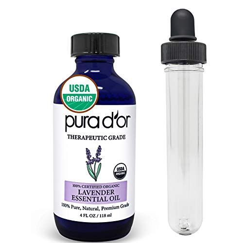 Product Cover PURA D'OR Lavender Essential Oil (4oz) USDA Organic 100% Pure & Natural Therapeutic Grade Diffuser Oil For Aromatherapy, Relaxation, Peaceful Sleep, Stress & Anxiety Relief, Meditation, Massage