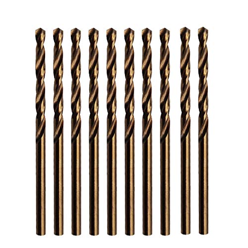 Product Cover Sipery 10Pcs M35 Cobalt HSS Twist Drill Bits 3mm with Straight Shank, Drilling for Stainless Steel, Copper, Aluminum Alloy and Softer Materials