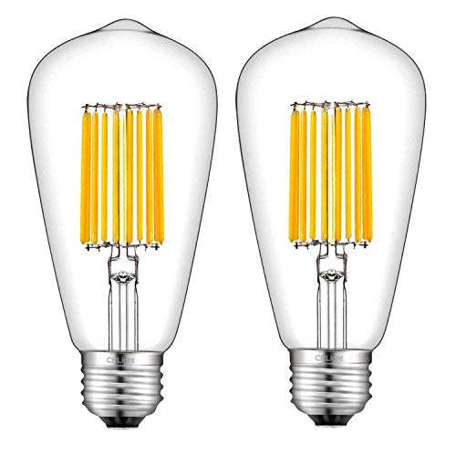 Product Cover CRLight 15W Dimmable LED Edison Bulb 130W Equivalent 3000K Soft White 1300LM, E26 Medium Base Antique ST64 Lengthened Filament High Brightness LED Bulbs, Smooth Dimming Version, 2 Pack