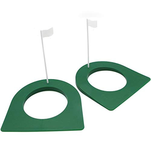 Product Cover JETEHO 2 Pack Golf Practice Putting Cup Indoor Outdoor Gold Putter Training Aids Regulation Cup