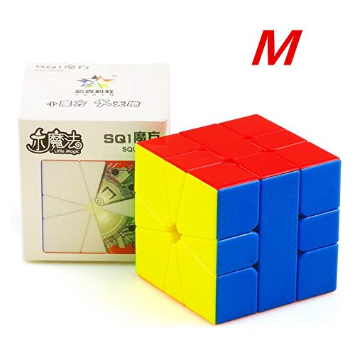 Product Cover cuberspeed Yuxin Little Magic Square 1 M Speed Cube Yuxin Square one Magnetic Stickerless Magic Cube