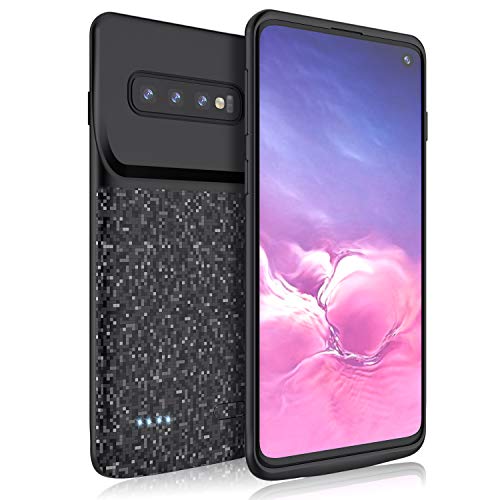 Product Cover TAYUZH Samsung Galaxy S10 Battery Case, Slim Portable 4700mAh Protective External Battery Charging Case Extended Rechargeable Backup Battery Charger Cover for Samsung Galaxy S10 - Black