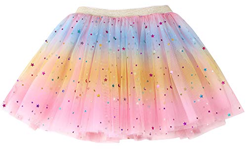 Product Cover Simplicity Girls Tutu Skirt Pink Rainbow Princess Ballet Toddler Tutu for 2-6 Years