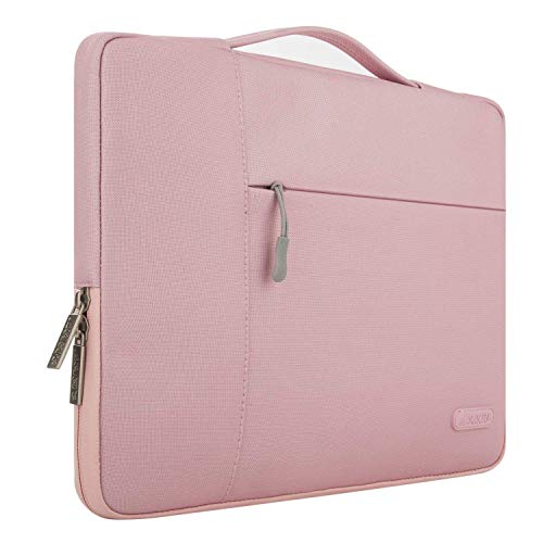 Product Cover MOSISO Tablet Sleeve Compatible with 9.7-11 inch iPad Pro, iPad 7 10.2 2019, iPad Air 3 10.5, iPad Pro 10.5, Surface Go 2018, iPad 1/2/3/4/5/6, Polyester Multifunctional Carrying Bag Case Cover, Pink