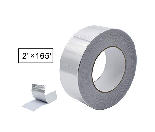 Product Cover Aluminum Foil Tape, Aluminum Air Duct Tape, Professional Adhesive Aluminum Foil Tape for HVAC, Pipe, 2 inch x 55 yard(3.9mil), 1-Roll (Multi Pack Option Inside)