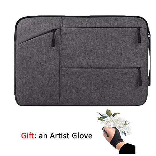 Product Cover Graphics Drawing Tablet Carrying Case Bag with Artist Glove for Wacom Intuos Pro PTH660 PTH660P Medium Case PTH451 Waterproof Protective Sleeve Travel Portable Bag with Pocket Storage