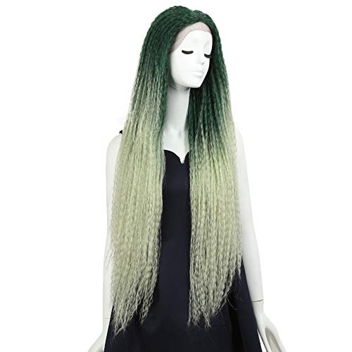 Product Cover NOBLE MAXIN Dreadlock Hair Wig Long Dreadlock Braid Wig 38inches Lace Front Dreadlock Wig for Black Women (38inches, TT GREEN)