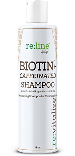 Product Cover Biotin Shampoo For Hair Growth Natural Caffeine Hair Loss Treatment Shampoo For Thinning Hair Thickening DHT Blocker For Men Women Sulfate Free Safe On Color Treated Hair Coconut + Argan (Shampoo)
