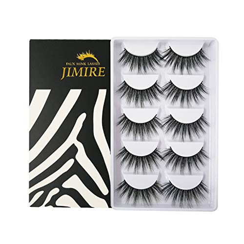 Product Cover JIMIRE False Eyelashes 3D Volume Lashes 5 Pairs Fake Eyelashes Fluffy Natural Lashes