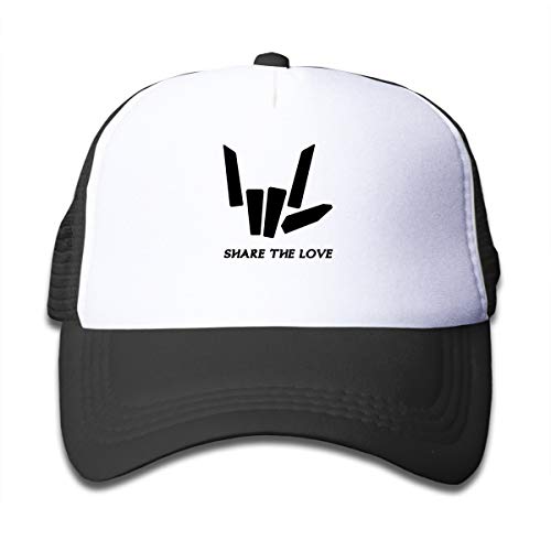 Product Cover Share The Love Adjustable Boy and Girls Mesh Baseball Caps Kids Truckers Hats