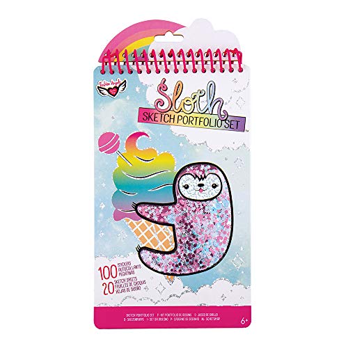 Product Cover Fashion Angels Sloth Shaker Compact Sketch Portfolio/ Sloth Sketch Book/ Sloth Coloring Book