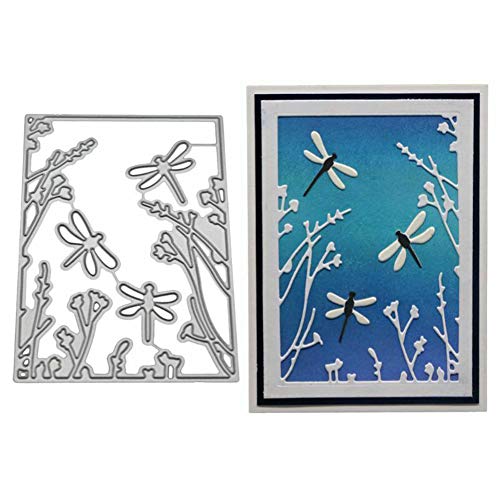 Product Cover shengyuze 1 Pc Silver Dies Card Crafting from China Dragonfly Plant Metal Cutting Dies for Card Making Clearances DIY Dies Cut Scrapbooking Paper Cards Craft Stencil