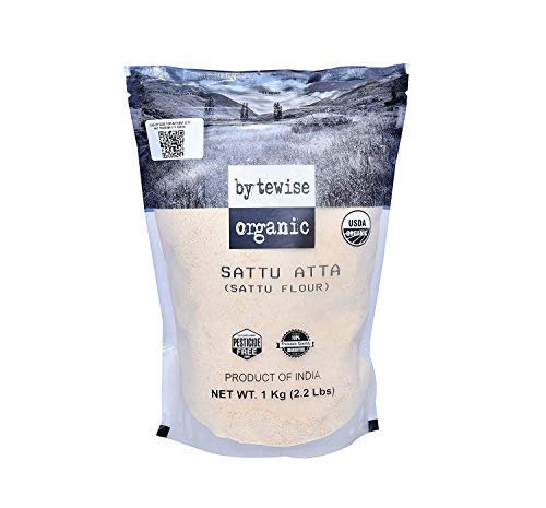 Product Cover Bytewise Organic Roasted Chickpea - Barley Flour/ Sattu Atta, 2 Lb