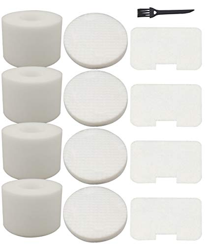 Product Cover 4 Pack Filters Kit Replacement for Shark Navigator Deluxe Upright Vacuum NV42, NV44, NV46, UV402 Part # XFF36