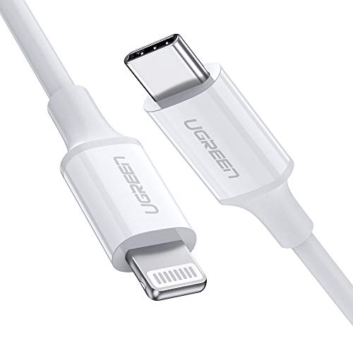 Product Cover UGREEN USB-C to Lightning Cable 3FT MFi-Certified Supports Power Delivery Fast Charging Sync with Type C PD Charger, Compatible for iPhone 11 Pro Max XR Xs Max X 8 Plus 8, iPad Pro 12.9, iPad Air 3