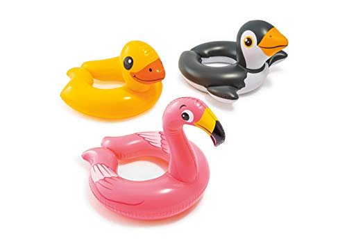 Product Cover ADRI'S TOYS (Set) Inflatable Animal Split Swim Ring Pool Float (Flamingo, Duck & Penguin)
