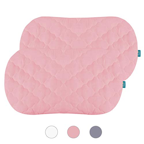 Product Cover Bassinet Mattress Pad Cover Pink, Oval/Hourglass, 2 Pack, Microfiber, Waterproof and Soft, Fits for Halo Bassinest Swivel Sleeper Mattress Perfectly.