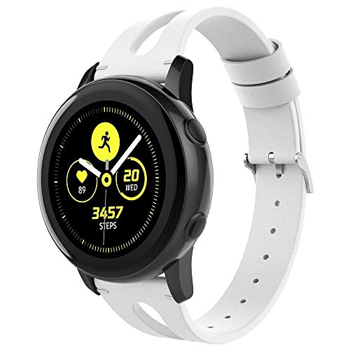 Product Cover Leather Bands Compatible Samsung Galaxy Watch 42mm and Galaxy Active 40mm Band, Women 20mm Replacement Leather Strap for Samsung Galaxy Watch 42mm/Galaxy Watch Active 40mm