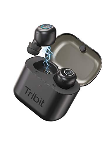 Product Cover Tribit X1 Wireless Earbuds - Bluetooth 5.0 3D Stereo Deep Bass 18Hrs Playtime Bluetooth Earbuds for Sports Running, True Wireless Earbuds with Built-in Mic Charging Case Noise Cancelling, Grey Black