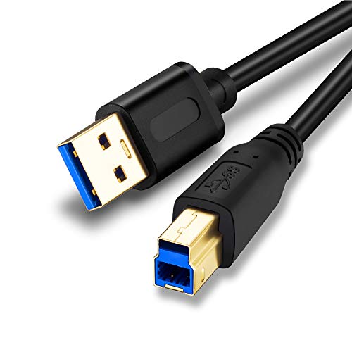 Product Cover USB 3.0 Cable A Male to B Male 20Ft,Superspeed USB 3.0 A-B/A Male to B Male Cable - for Scanner, Printers, Desktop External Hard Drivers and More(20Ft/6M)