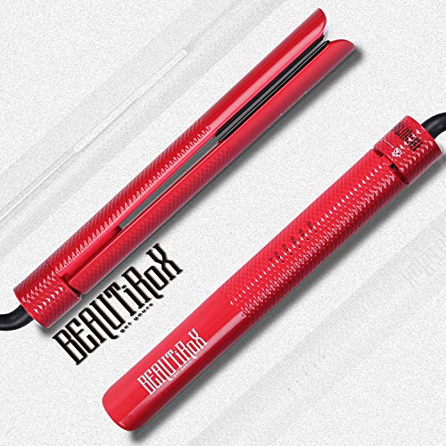 Product Cover BEAUTIROX Flat Hair Iron with Anti-Static Technology and Temperature Controls for Straightening and Curls,Red