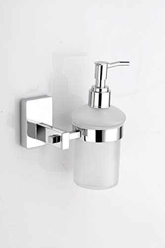 Product Cover U-S-F BATH ACCESSORIES Silver Finish Orizon 304 Stainless Steel Glass Liquid Soap Dispenser for Wash Basin and Bathroom
