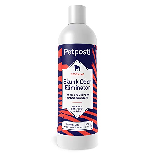 Product Cover Petpost | Skunk Odor Shampoo for Dogs - Naturally Effective Deodorant Shampoo and Bad Smell Killer - Skunk Shampoo for Dogs or Cats (16oz.)
