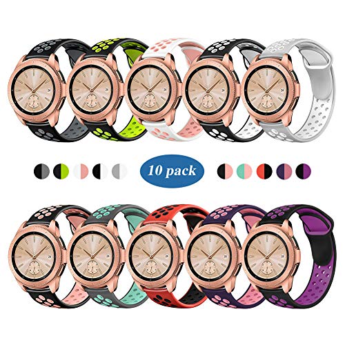 Product Cover Compatible for Samsung Galaxy Watch 42mm Band/Galaxy Watch Active 40mm Bands,YiJYi 55mm Silicone Strap Sports Replacement Wristband for Women Men
