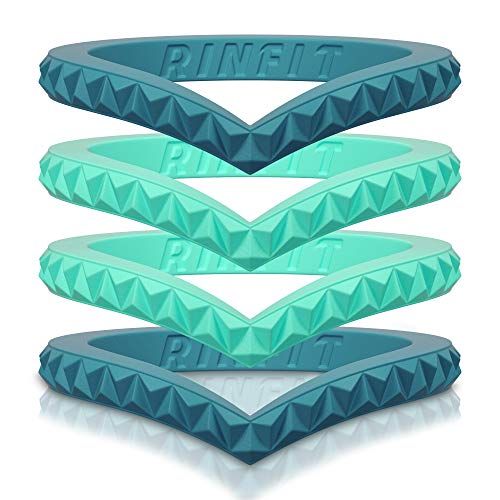 Product Cover Rinfit Designed Silicone Wedding Ring for Women Set of Thin & Stackable Rings. 3 Pack & 4 Pack. Comfortable, Soft Rubber Wedding Bands. Durable Wedding Rings Replacement. Patent Pending. Size 4-9