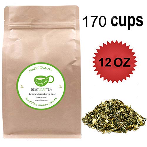 Product Cover BESTLEAFTEA-2019 New Tea Spring Picked Premium Quality Jasmine Loose Leaf Tea 12Oz/340g