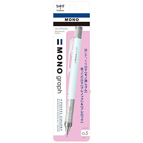 Product Cover Tombow Mechanical Pencil, Monograph Pastel Color 0.5mm, Ice Blue (DPA-136A)