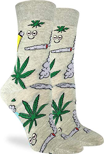 Product Cover Good Luck Sock Women's Stoned Marijuana Socks - Green, Adult Shoe Size 5-9