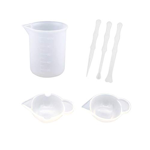 Product Cover Phoneix 6 Pack Silicone Mixing Cups UV Dish and Stirrers Liquid Resin Measuring Cup Jewelry Making Tools