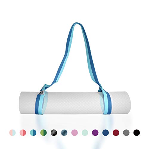Product Cover Tumaz Yoga Mat Strap, 2-in-1 Adjustable Sling - Mat Carrier & Stretching Strap (15+ Colors, 2 Sizes Options) with Extra Thick, Durable and Comfy Delicate Texture [Mat NOT Included]