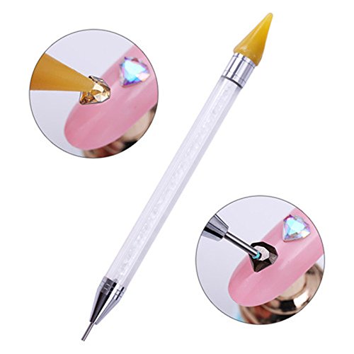 Product Cover Rhinestone Dotting Pen, Dual-ended Rhinestone Gems Crystals Studs Picker Wax Pencil Pen Crystal Beads Handle Tool