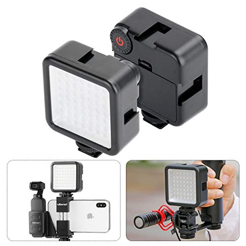 Product Cover W49 Mini LED Video Light w 3 Cold Shoe Mounts for DJI OSMO Action Pocket/Ronin S/OSMO Mobile 2 3 Gimbal Canon Nikon Sony A6400 iPhone Samsung OnePlus 7 Pro Gopro Vlog Lighting