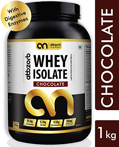 Product Cover Abbzorb Nutrition Whey Isolate -1 kg (Chocolate Flavour) with Digestive Enzymes
